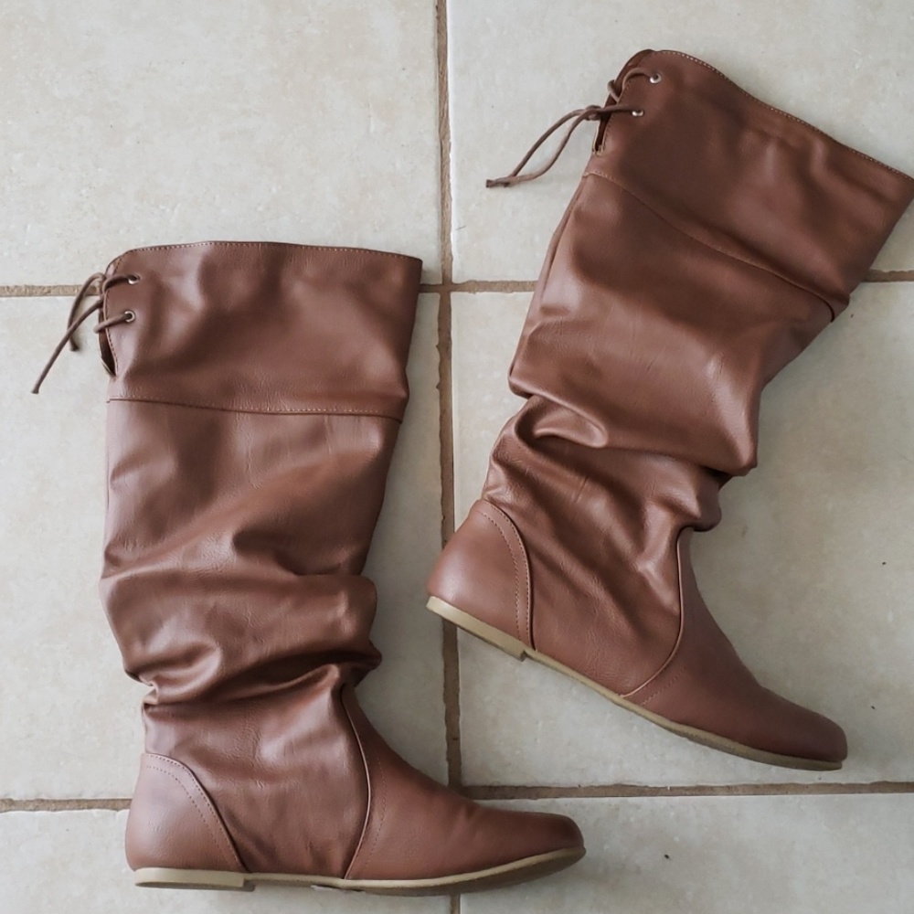 Tall brown boots